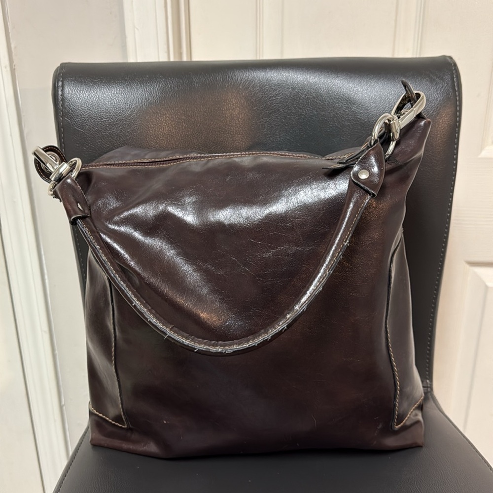 Chinese Laundry Large Brown Hobo-Style Handbag View 3